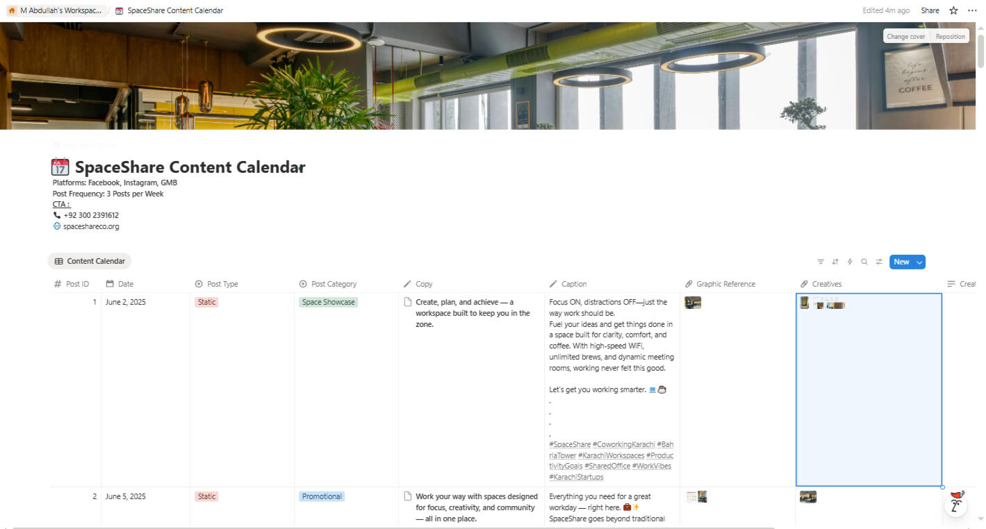 Content Planning Dashboard